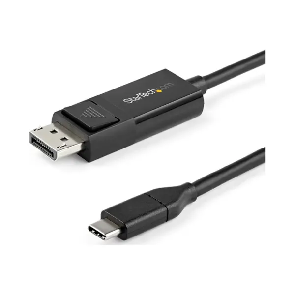 StarTech.com 6ft (2m) Usb C to DisplayPort 1.2 Cable 4K 60Hz - Bidirectional Dp to Usb-C or Usb-C to Dp Reversible Video Adapter Cable - HBR2/Hdr - Usb Type C/TB3 Monitor Cable thumbnail