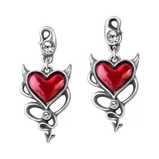 Alchemy Gothic Devil Heart Studs Ohrstecker-Set Multicolor