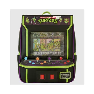 Loungefly Teenage Mutant Ninja Turtles 40th Anniversary Vintage Arcade Lenticular Glow Mini Backpack