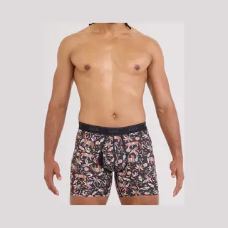 Saxx Boxershorts - Heren Sport Ondergoed - Quest Quick-Dry Mesh - BallPark Pouch® - Adobe Zoo - Maat S