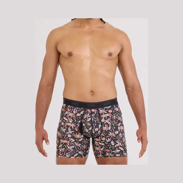 Saxx Boxershorts - Heren Sport Ondergoed - Quest Quick-Dry Mesh - BallPark Pouch® - Adobe Zoo - Maat S thumbnail