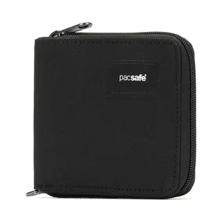 Pacsafe, Mannen, Portemonnee, RFIDsafe Zip Around Wallet Schwarz, Zwart