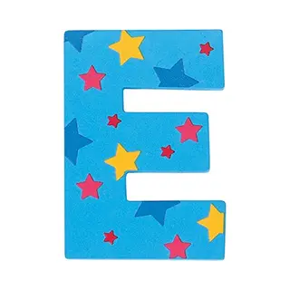 Bigjigs Toys Star Letter E (Blue)