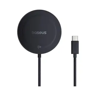 Baseus Simple Mini4 Qi2 - 15W Magnetische Draadloze Oplader - Compatibel Met MagSafe - Fast Charge - Kickstand - Zwart