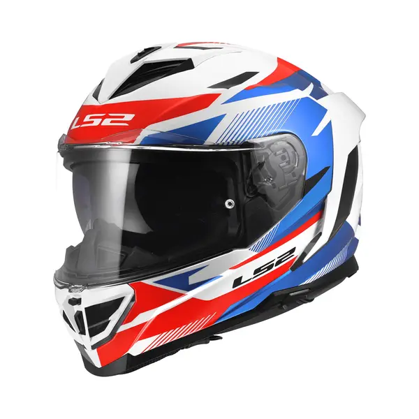 LS2 FF818 Storm Iii Helm Komai Glans Wit Blauw Rood L thumbnail