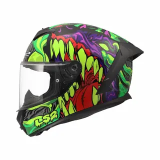 LS2 FF820 Rapid 3 Full Face Motorcycle Crash Helmet - Lycant - Purple Green - Xl (61 - 62cm)