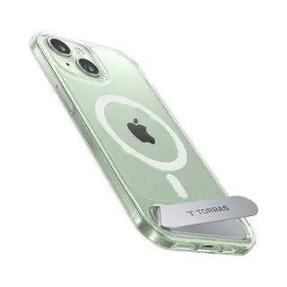 Torras Geschikt Voor IPhone 15 Kickstand MagSafe Compatibel Hoesje - Transparant