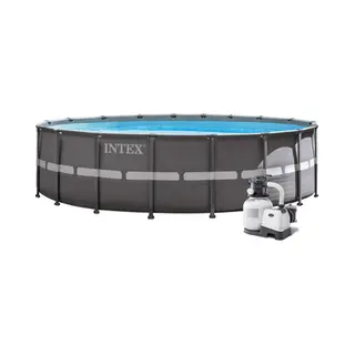 Intex 26334GN bovengronds zwembad Zwembad met frame Rond 30079 l Grijs