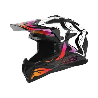 LS2 MX708 Fast Ii Wash Wit Offroad Helm - Maat Xs - Helm