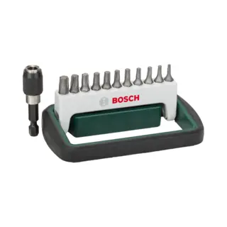 Bosch 12tlg. Schrauberbit-Set Standard Für Innen-Torx-Schrauben (Bitlänge 25 Mm, Mit Schnellwechsel-Universalhalter, Magnetisch, Zubehör Für