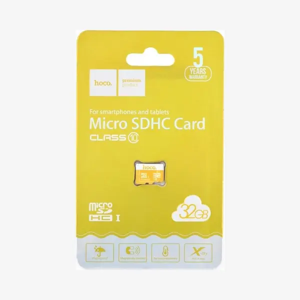 Hoco - Micro Sd Kaart 32 Gb - Geheugenkaart - Tot 85mb/s - Geel thumbnail