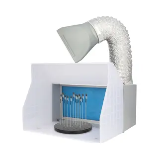 Fengda Compactere En Draagbare Airbrush-spuitcabine-spuitbox Met Zuigkanaal Fd-513 Met Krokodillenklemmen En Led-licht