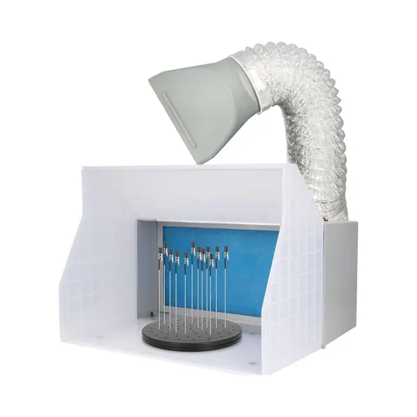Fengda Compactere En Draagbare Airbrush-spuitcabine-spuitbox Met Zuigkanaal Fd-513 Met Krokodillenklemmen En Led-licht thumbnail