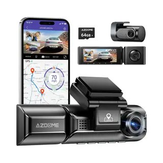 AZDome M550 Pro 3CH 4K Wifi Gps 64gb Dashcam Voor Auto