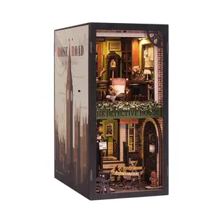 CuteBee Book Nook - Modelbouw - Houten 3D Puzzel - Diy Bouwpakket Volwassenen - Boekensteun - Boekenhouder - Rose Detective Agency