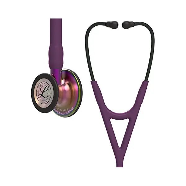 3M Littmann 6205 Stethoscoop Voor Diagnose, Cardiology Iv, Pruim, Regenboog-editie, Basis Paars, 69 Cm thumbnail
