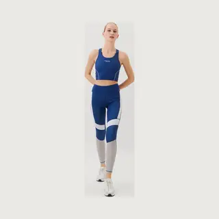 Björn Borg - Dames - Borg High Waist Tights - Blauw/Grijs/Multicolour - Maat 34