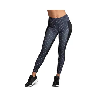 Björn Borg - Dames - Borg High Waist Block Tights - Blauw/Grijs/Multicolour - Maat 34