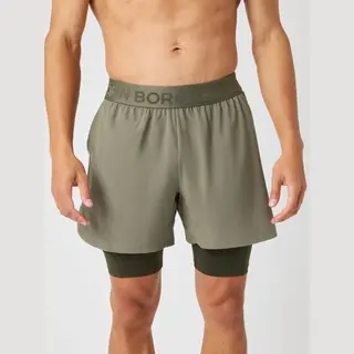 Björn Borg 2-in-1 Short - Olijfgroen