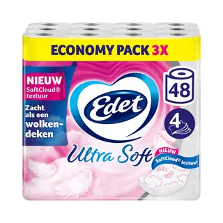 Edet Ultra Soft Toiletpapier - 4-laags - 48 Rollen - Voordeelverpakking