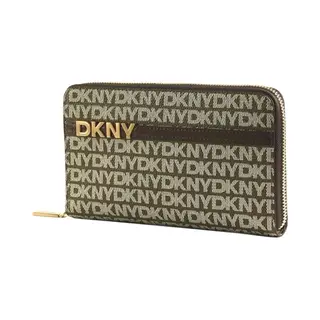 Dkny Geldbörse Avril Zip Around Wallet Chino/Chocolate Khaki