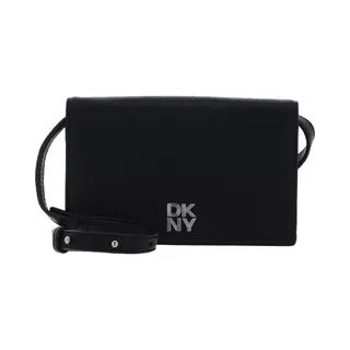 Dkny Women's Etta Wallet On A String Handbag, Black/Silver