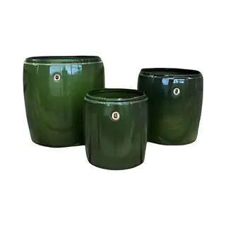 Buitengewoon De Boet - Pot Met Rand Groen M 25x26cm