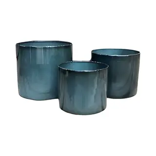 Buitengewoon De Boet - Pot Cylinder Vibrant Grijs M 27x22cm