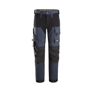 Snickers Workwear, Werkbroek, Stretch Broek 6375 Donker Blauw - Zwart (9504) Maat 54 (54)