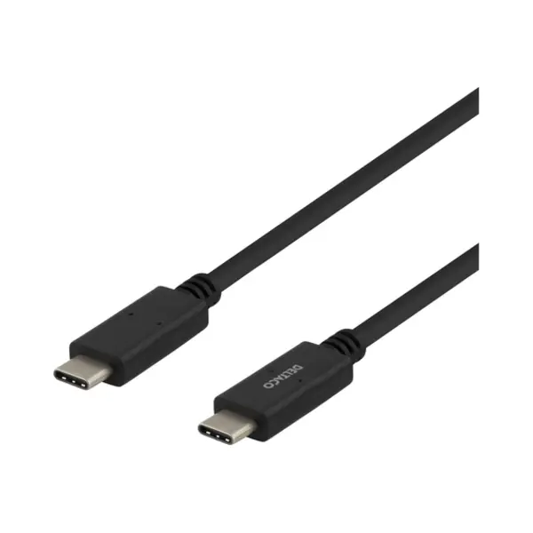 Deltaco Usbc-2001M Usb-kabel Usb 2.0 1 m Zwart thumbnail