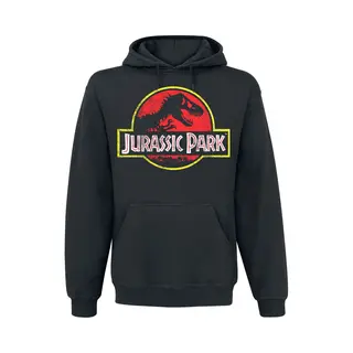 Jurassic Park Distressed Logo Hoodie Black