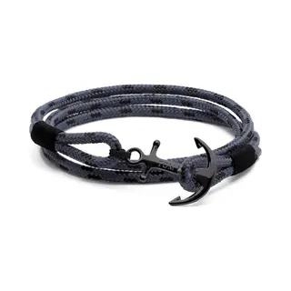 Tom Hope Eclipse Grey Armband (Lengte, 19.50-21.00 Cm) - Grijs, Zwart