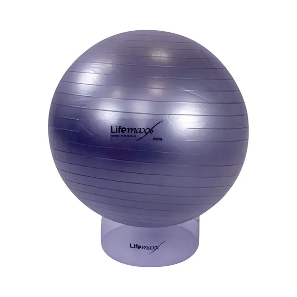 Lifemaxx Gymball - Anti-Burst Fitnessball - 75 Cm - Zilver thumbnail