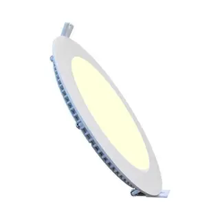 Led Downlight Slim - Inbouw Rond 6W - Warm Wit 2700K - Mat Wit Aluminium - Ø120mm