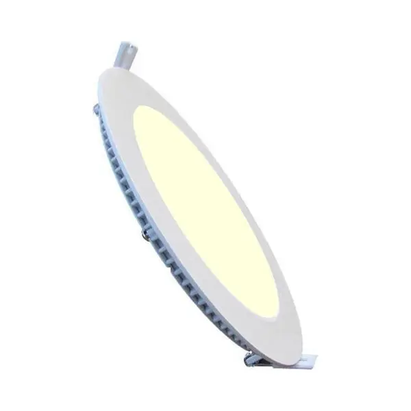Led Downlight Slim - Inbouw Rond 6W - Warm Wit 2700K - Mat Wit Aluminium - Ø120mm thumbnail