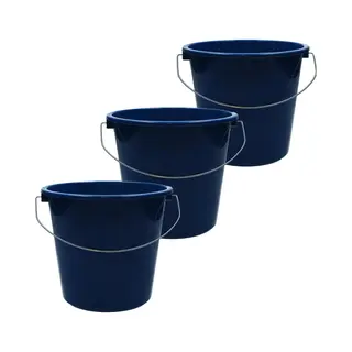 Aro-Household Emmer - 5 Liter Huishoudemmer - 3 Stuks - Blauw
