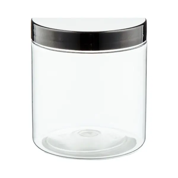 Claudius Cosmetics B.V. Lege Plastic Potje 250 Ml Pet Transparant - Met Zwarte Deksel - Set Van 10 Stuks - Leeg - Navulbaar thumbnail