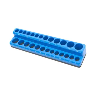 Hbm machines Hbm Magnetische Accessoirehouder Voor 26 Stuks 1/4 Inch Metrisch, Blauw