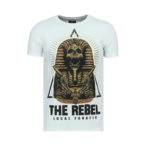 Local Fanatic Rebel Pharaoh - Exclusieve T Shirt Heren - 6322W - Wit thumbnail