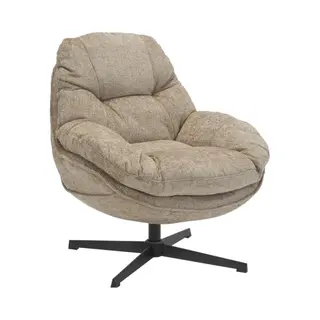 Giga Meubel Chaise Pivotante Taupe - Hauteur D'assise 50cm - Chaise Leonne
