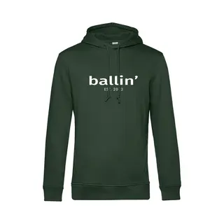 Heren Hoodies Met Ballin Est. 2013 Basic Hoodie Print - Groen - Maat M