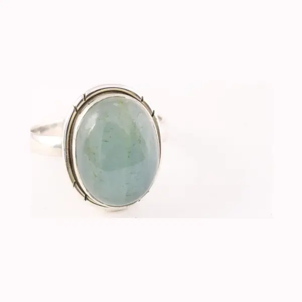 AsiAsia Zilveren Ring Met Aquamarijn - Maat 19 thumbnail
