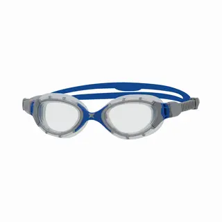 Zoggs Predator Flex Regular Fit Schwimmbrille Grau/blau Mit Weißen Transparenten Gläsern