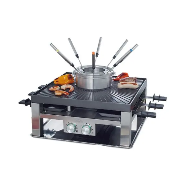 Solis Combi Grill 3 in 1 raclette 8 persoon/personen Roestvrijstaal thumbnail