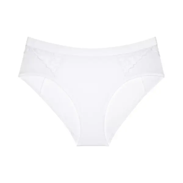 Triumph Wild Azalea Florale Hochgeschnittener Slip Weiß thumbnail