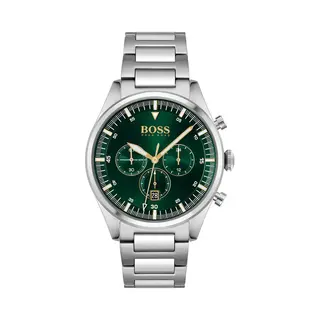 ‎Boss Boss Pioneer Collection Silver Plated Stainless Steel Men's Chronograph Quartz Watch