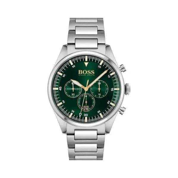Boss Boss Pioneer Collection Silver Plated Stainless Steel Men's Chronograph Quartz Watch thumbnail