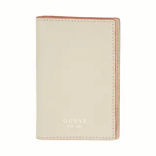 Guess Leren Kaarthoes Card Holder Lamb Beige