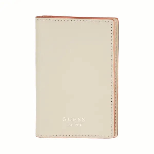 Guess Leren Kaarthoes Card Holder Lamb Beige thumbnail