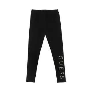Guess Girls Logo Leggings In Black